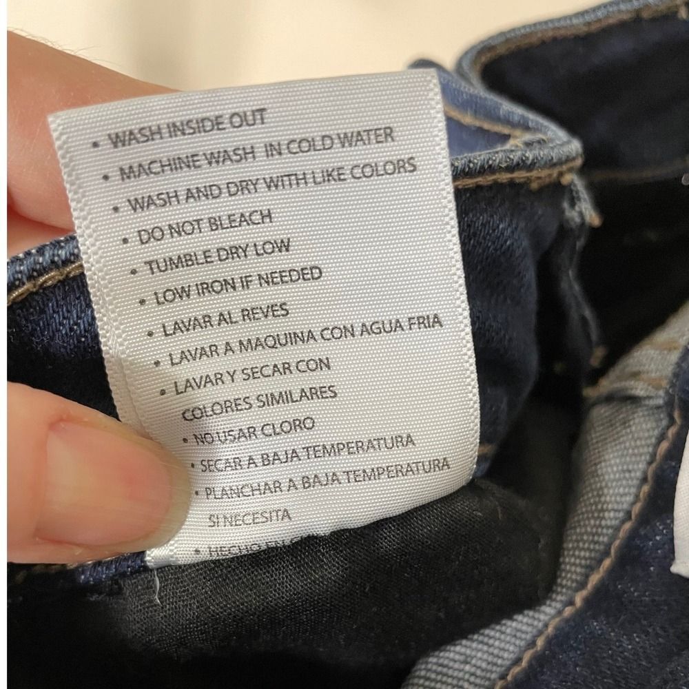 High Rise Flare Jeans W/ 7/27 KanCan Dark Wash Raw Hem KC7124D LN - Picture 7 of 12